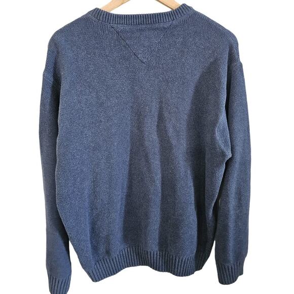 Vintage Tommy Hilfiger Cotton Crew Neck Sweater Size XL Preppy Cozy Retro Y2K - Picture 2 of 8